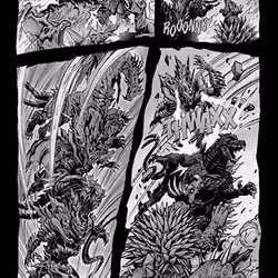 Godzilla RAT Page 14 Comic Page Black and White 12 Uncommon #734
