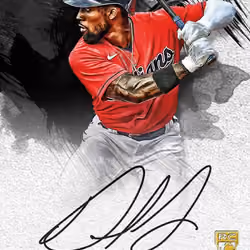 Cleveland Indians® Daniel Johnson Rookie and Future Phenoms Facsimile Signature White 13 Rare #126