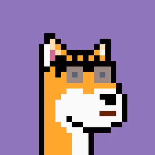Pixelated Shiba: A Retro Digital Canine