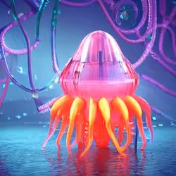 Water Robot #005 – Neon Jelly