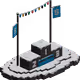 The Sandbox Winter Games Podium