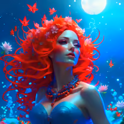Red Flower from the Clan of Passionate Mermaids