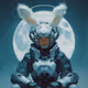 cyberpunk girl mooon rabbit