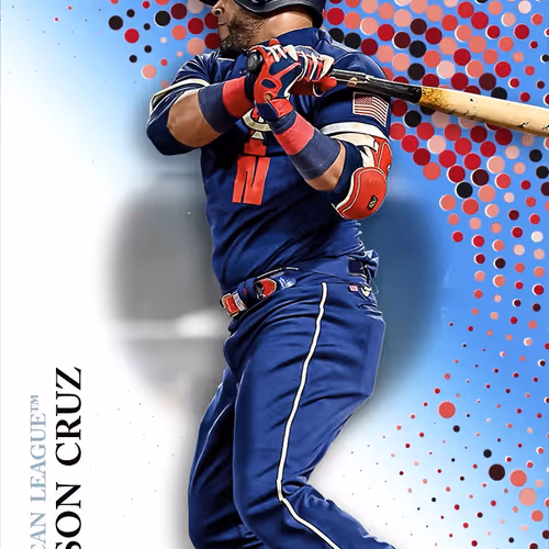American League Tm Nelson Cruz Base Blue 1304 Comm
