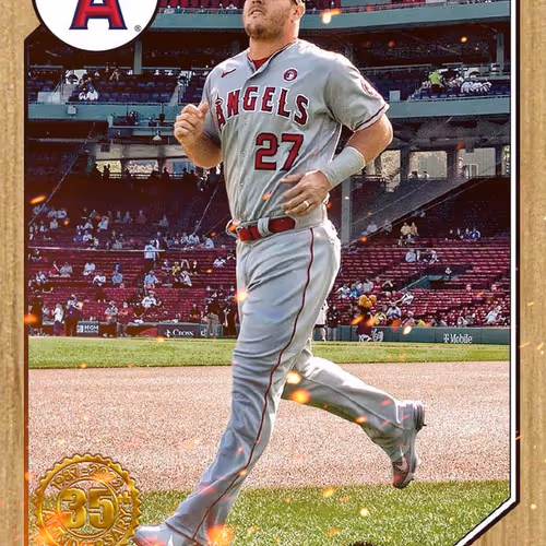Angels® Mike Trout 1987 35th Anniversary Wood T87-100 Common