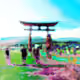 Day 438 Bjave P1420003 O-Torii 1875 Glitch Camera Photography Signal Scramble Art Everyday NFT
