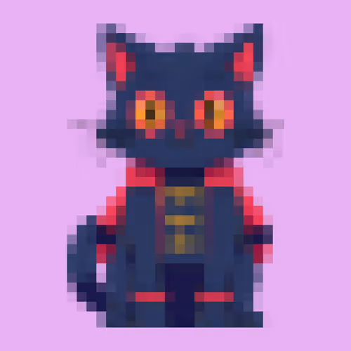 Pixel Cat #059 — The Regal Sentinel