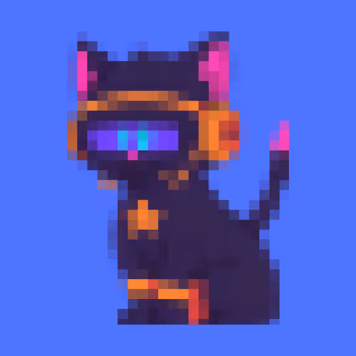 Pixel Cat #065 — Cyber Sentinel