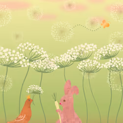 EuphorianZ "Queen Anne & Strayed Rabbit" Queen Anne Illustration Series