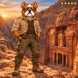 CRYPTIQ1 Dogs #000431 - Petra Desert Explorer