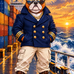 CRYPTIQ1 Dogs #000430 - Ocean Freight Captain