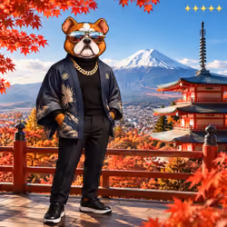 CRYPTIQ1 Dogs #000429 - Fuji Pagoda Guardian
