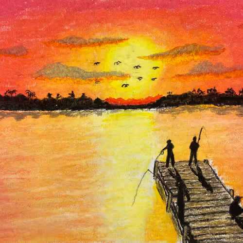 Sunset painting