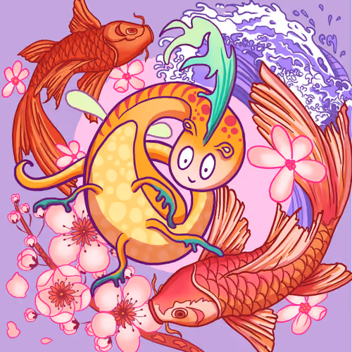 The Bug and 2 Koi carps