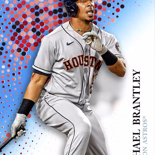 Houston Astros R Michael Brantley Base Blue 1234 C
