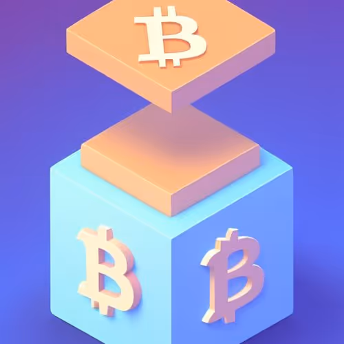 Bitcoin 3D Isometric Sculpture #5