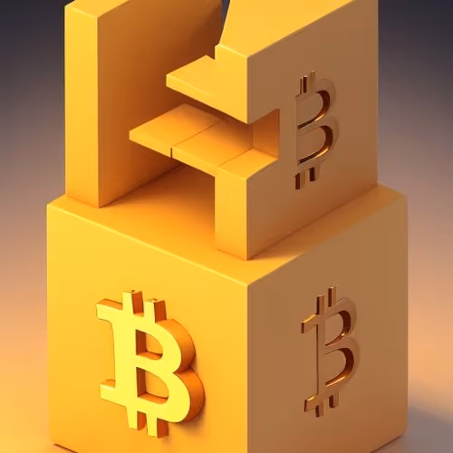 Bitcoin 3D Isometric Sculpture #2