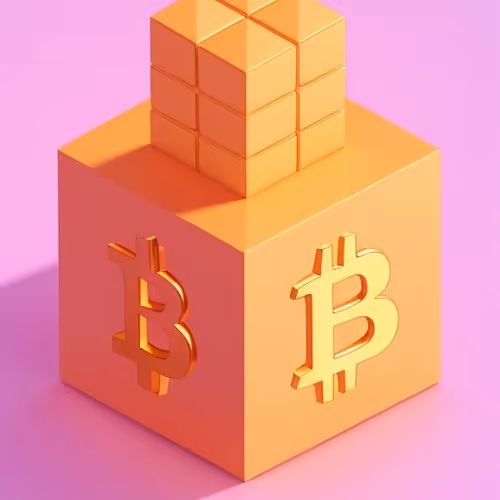 Bitcoin 3D Isometric Sculpture #6
