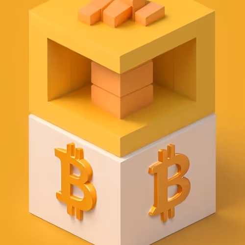 Bitcoin 3D Isometric Sculpture #10