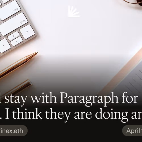 Paragraph.xyz vs Mirror.xyz