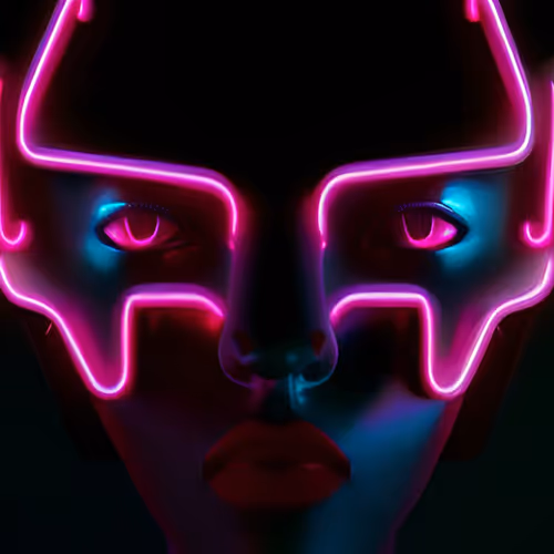 Neon Meta Mask