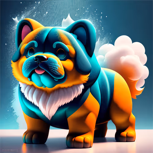 Chow Chow Paint Splash