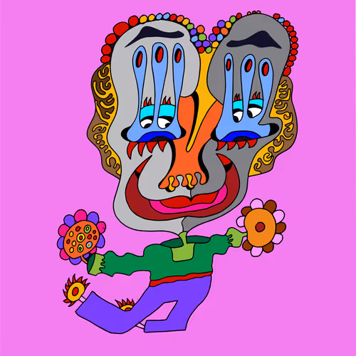 Groovy Beasts: A Kaleidoscope of Color and Mischief