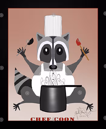 Racoon Art - Chef Coon
