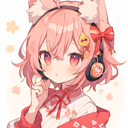 猫耳Withヘッドホンの娘ちゃん