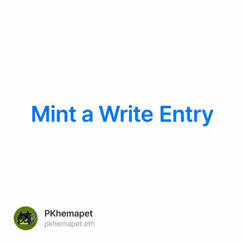 Mint a Write Entry