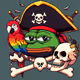 Pixel pepe pirate