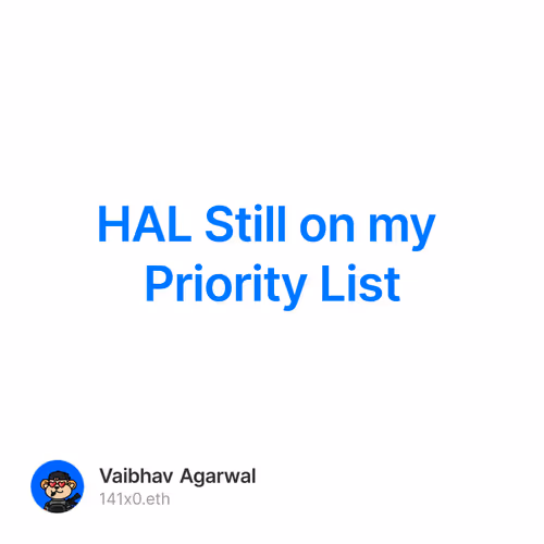 HAL Still on my Priority List