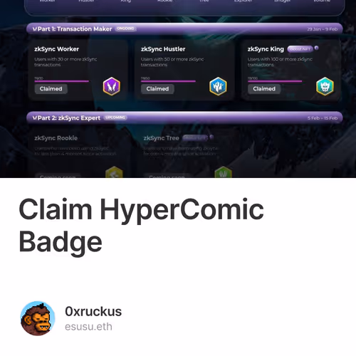 Claim HyperComic Badge