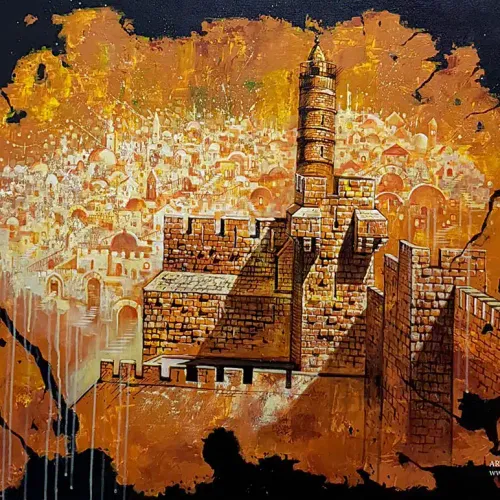 CONTEMPORARY JERUSALEM, JEWISH AND JUDAICA , OIL PAINTING