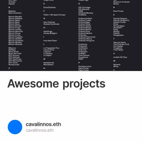 Awesome projects