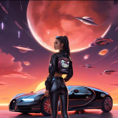 Ride with hello kitty