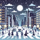 City night snow 2