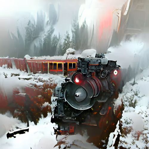 Winter Train by ART AI