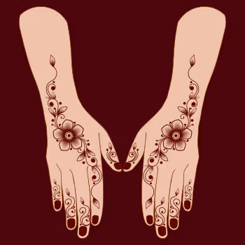Mehndi on Two Hands