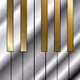 Piano Keys - Silver and Gold - Fractal Blue