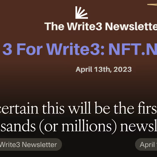 3 For Write3: NFT.NYC Edition