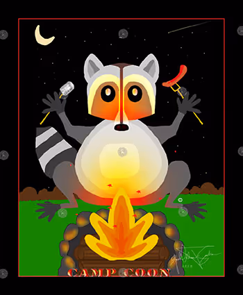 Racoon Art - Camp Coon
