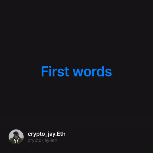 First words