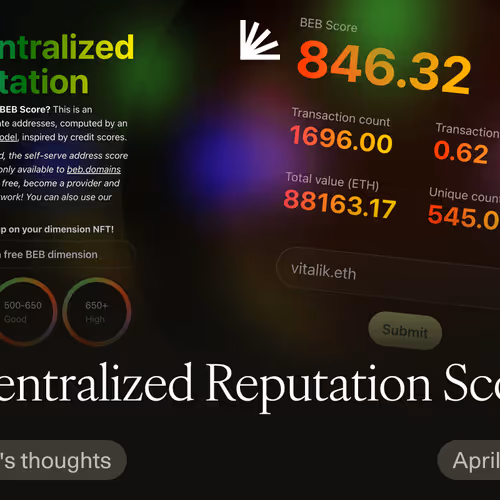 Decentralized Reputation Score