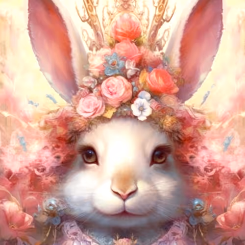 Rose Rabbit Goddess