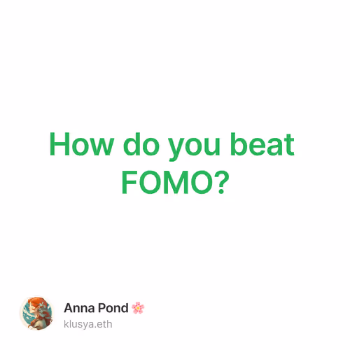 How do you beat FOMO?