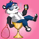 The Amazing Panda: Celebrating Tennis Victory