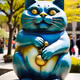 Cat Fat Statues