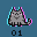 Chubby Pixel Cat
