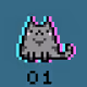 Chubby Pixel Cat